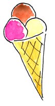 Eis im Hörnchen