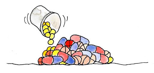 Tabletten-Haufen