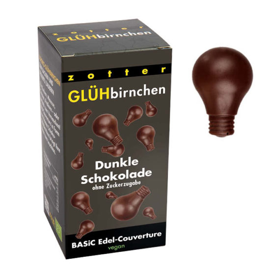 Glühbirnchen Schokolade von zotter