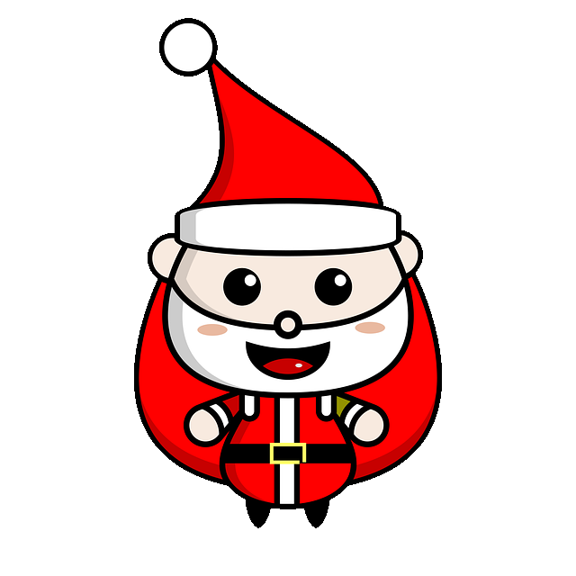 wm-laecheln lächelnder Weihnachtsmann