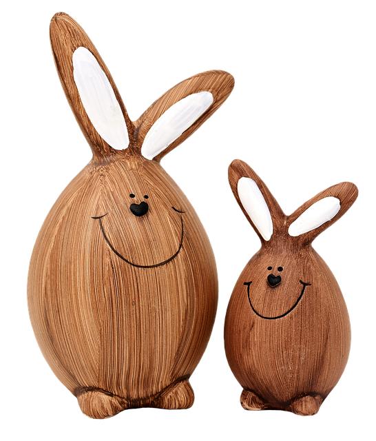 2 Osterhasen aus Holz