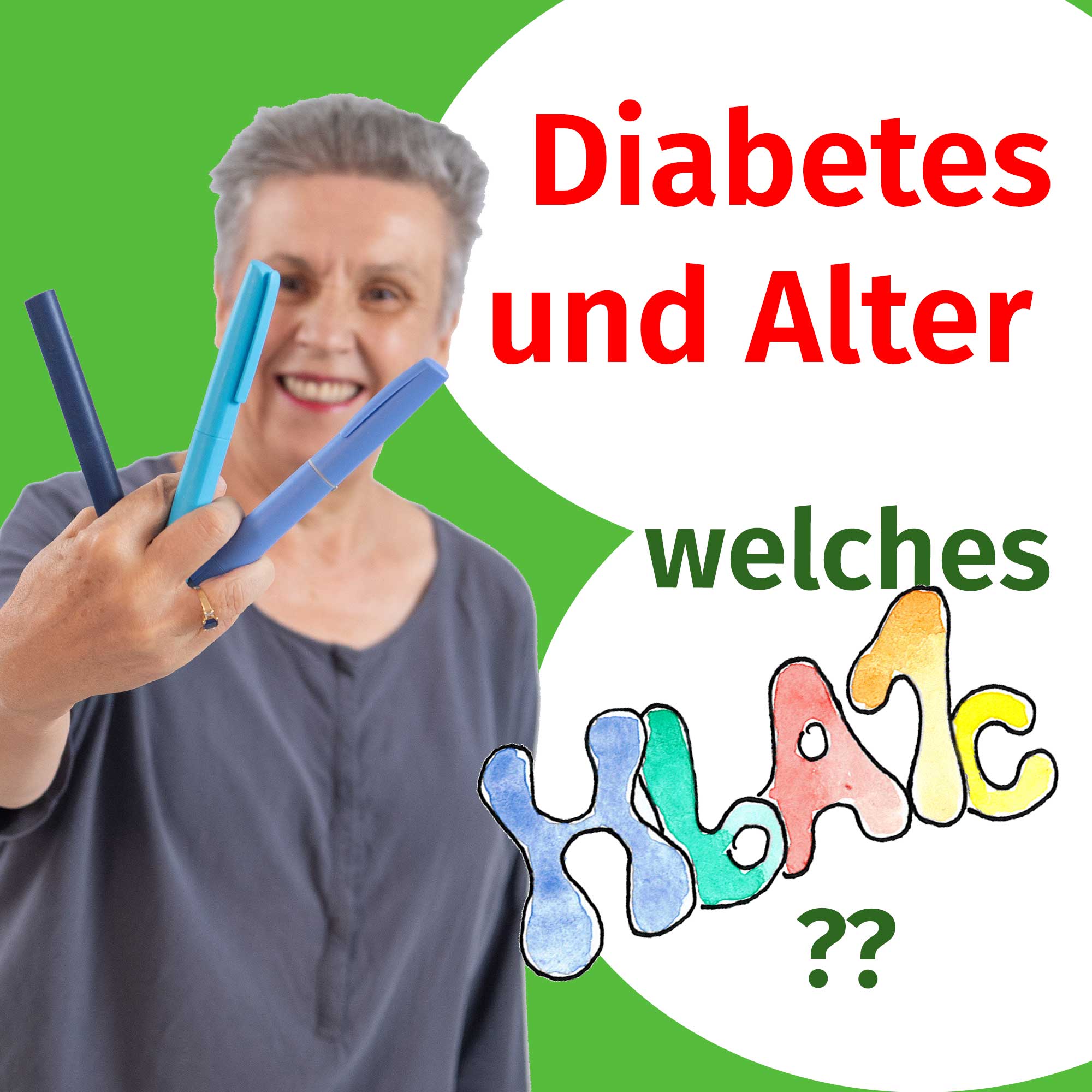 Titelbild Podcast Folge Diabetes und Alter