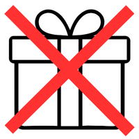 Geschenk durchgestrichen